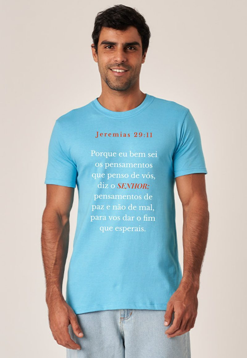 Jeremias 29:11 — Camiseta — Texto Branco