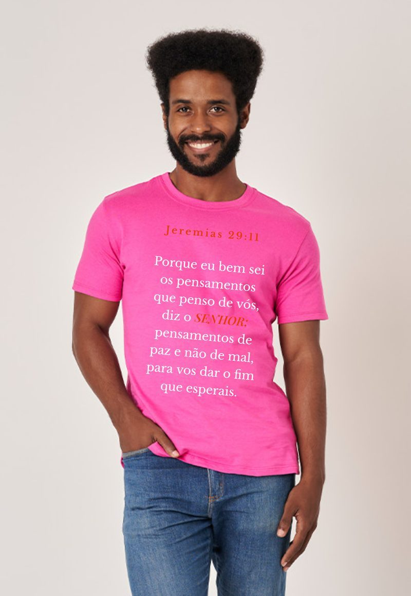 Jeremias 29:11 — Camiseta — Texto Branco