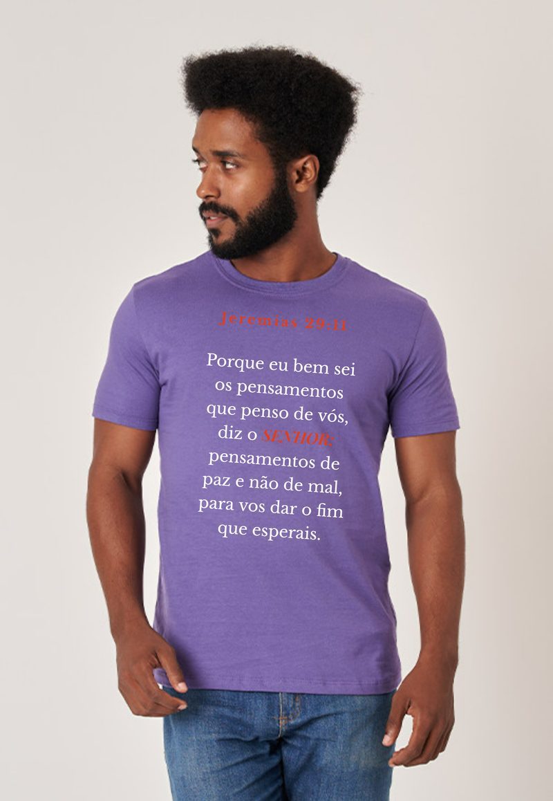 Jeremias 29:11 — Camiseta — Texto Branco