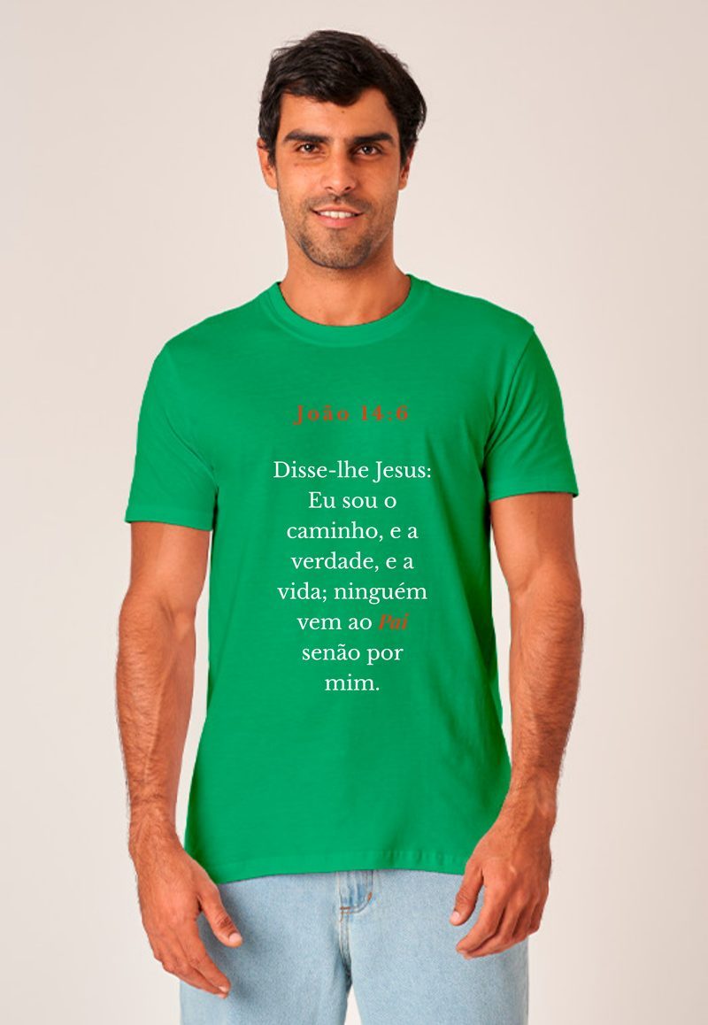 João 14:6 — Camiseta — Texto Branco