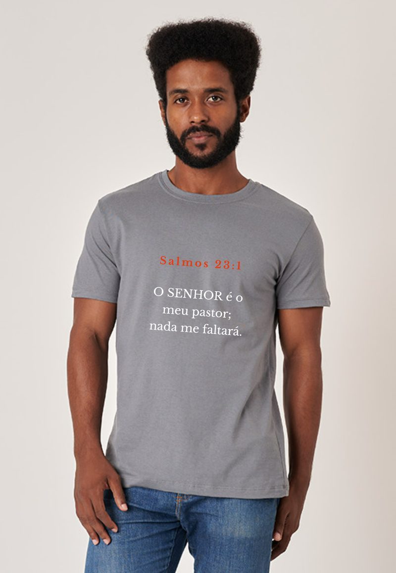 Salmos 23:1 — Camiseta — Texto Branco