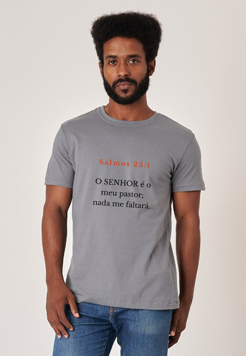 Salmos 23:1 — Camiseta — Texto Preto