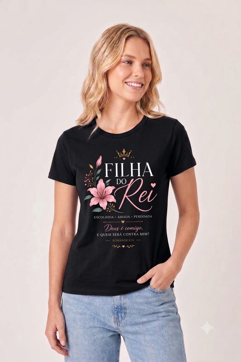 Romanos 8:31 — Camiseta — Floral